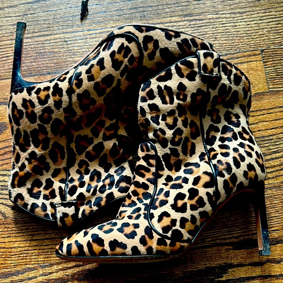 Ba&Sh Caitlin ankle boots leopard size 7 - Picture 1 of 1